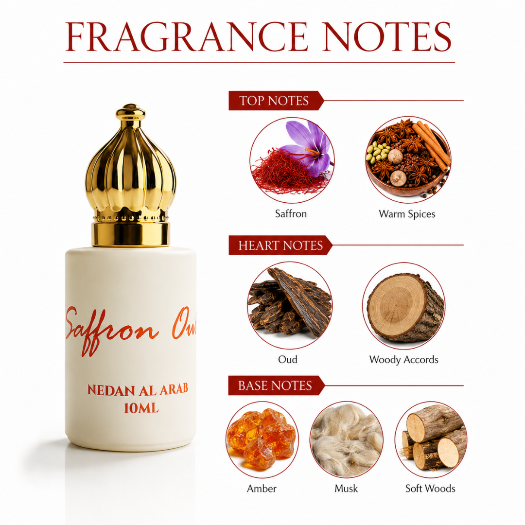 Saffron Oud Attar - 10ml